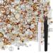 Astaron 50g mix half pearls and glitter stones for handicrafts 3mm-10mm flatback pearls and rhinestones for face nail diy cup cup cups of art shoes clothing (champagne gold series) champagne gold series