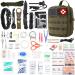 216 Pcs Survival First Aid kit, Professional Survival Gear Equipment Tools First Aid Supplies for SOS Emergency Hiking Hunting Disaster Camping Adventures Green