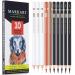 MARKART Professional Charcoal Pencils Drawing Set 10 Pieces Colour Charcoal Pencils for Drawing  Sketching  Shading  Blending  Sketch Highlight White Pencils for Beginners & Artists