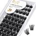 Cluster Lashes D Curl 14mm 72 Clusters B&Q Lash Clusters C D Curl Individual Cluster Lashes Mega Volume Eyelash Clusters DIY Lash Extensions Soft Fluffy Cluster Eyelash Extensions (B06 D-14mm) D-14 mm B 06