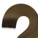 Youngsee Real Hair Tape Extensions - 60cm Darker Brown Ombre - 5pcs Virgin Skin Weft - #R3/8 - Buy Online on SooperMarket.com
