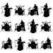 Buy AKGifts Drummer Silhouettes Edible Cake Decorations - Pack of 12 | International Shipping Available - Buy Online on SooperMarket.com