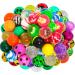 DazaRey flummi 50 pieces of flumbies for children 25 mm flummis springball colorful flummis rubber balls bouncy balls for children's birthday guest gifts are used in the classroom