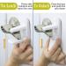 Improved Childproof Door Lever Lock (2 Pack) Prevents Toddlers From Opening Doors. Easy One Hand Operation for Adults. Durable ABS with 3M Adhesive Backing. Simple Install  No Tools Needed (White  2) White 2 - Buy Online on SooperMarket.com