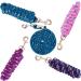 Merauno Lead Rope for Horse - Tie Rope in Various Stylish Designs Lead Lead Tie Rope Pony Donkey Goat Long Knit with Carabiner Hook (Pink Carabiner Hook) pink Carabiner hook - Buy Online on SooperMarket.com