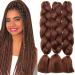 Tess Braids Extensions Brown 60 cm Jumbo Braids KanCalon Kunsthaar For single-leased box braids hair extension braid 100g/bundle of hair braids extension (1 piece-chocolate brown) 60 cm (1 piece) chocolate brown