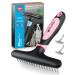 Bluepet gloss dance fur -tubular de -tunnel for long hair dogs and cats - high -quality dog bar with two rows pins - solves nodes & matters - smooth & dismantled the top hair (pink)