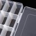 Snowkingdom Plastic Grid Box Storage Organizer Case - 3 Pack with Adjustable Dividers | 36 Grids + 2x15 Grids | Free Letter Stickers included - Buy Online on SooperMarket.com