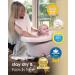 Cuddledry Hands Free Baby Bath Towel in Luxuriously Soft Bamboo & Cotton | Apron Style Hooded Towel for Safe and Easy Babies Bathtime | Perfect Newborn Gift | Pink Edging - Buy Online on SooperMarket.com
