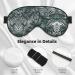 SSIMOO Transparent Palm Leaf Eye Mask | Breathable Soft Sleep Eye Patch for Women | Perfect Travel Accessory for Relaxation - Black - Buy Online on SooperMarket.com