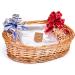 DIY Wicker Gift Hamper Kit - Oval Basket for Christmas, Weddings, Baby Showers - Natural - Buy Online on SooperMarket.com