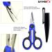 SAMSFX Heavy Duty Anti-Slip Serrated Fishing Scissors with Plastic Belt Case - Braid Line Cutter for Saltwater & Freshwater Fishing - Buy Online on SooperMarket.com