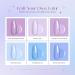 Beetles Gel Nail Polish Set - 6 Glitter Colors - Sky Blue Purple Lavender | Soak Off UV LED Gel Kit for DIY Nail Manicure - Buy Online on SooperMarket.com
