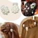 24 Pcs Mini Pearl Flower Hair Clips Set - Retro Style Decorative Hair Accessories for Women & Girls - White - Buy Online on SooperMarket.com