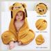 Bamboo Hooded Baby Bath Towel | Toddler Wearable Blanket | Lion Animal Bathrobe 75x75cm - Buy Online on SooperMarket.com