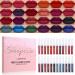 Luxsea Matte Liquid Lipstick Set 24 Colors Shining Lip Gloss Set Waterproof Long Lasting Lip Kit High Pigmented Moisturizing Lipstick Set for Women Girls