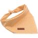 Lionet Paws Dog Bandana Headscarves - Triangle Scarf Yellow & White Checked LL | Stylish Pet Accessory for All Breeds - Buy Online on SooperMarket.com