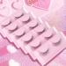 Wispy Lashes Natural Look 10mm Short False Eyelashes Clear Band Full Invisible Fake Eyelashes Fluffy Faux Mink Strip Eye Lashes by Geeneiya 6 Individual Packs