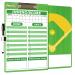 PHYSIZZ Dry Erase Baseball Coaches Clipboard - Double-Sided Coach Lineup Marker Board for Baseball & Softball