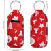 6 Pack Christmas Lipstick Holder Keychains - Neoprene Protective Cases for Lip Balm & Lipstick | Perfect Gift for Girls & Women - Buy Online on SooperMarket.com