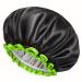 Mikimini Black Shower Hood for Women Men & Girls 2-Pack Reusable Waterproof Bathing Hood with Soft PEVA Lining Stretchy Medium Black & Green - Buy Online on SooperMarket.com