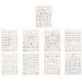 Minkissy Santa Stickers 9 Sheets Christmas Nail Stickers 3D Golden Nail Art Self-adhesive Stickers Decals Tips Wraps for Women Girls Christmas Hoilday Nail Decor (Random) Glitter Stickers