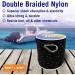 Premium 3/8 Inch Double Braided Boat Anchor Rope - 100 Ft Black Nylon Marine Line Reel for Anchors & Boats - Buy Online on SooperMarket.com