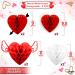 KatchOn Valentines Day Hanging Hearts - Pack of 9 | Valentine Honeycomb Hearts for Valentines Day Decorations | Red Paper Hearts for Valentine Hearts Decorations | Valentines Day Party Decorations - Buy Online on SooperMarket.com