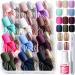 Short Press On Nails Teenitor 360Pcs Matte Acrylic Short Square Fake Nails Full Cover  Glitter Press-On False Nails  Short Press On Manicure