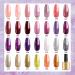 Lavender Violets Gel Nail Polish Kit - 27+3 Classic & Glitter Colors - Soak-off UV Nail Gel Set with Base, Matte & Glossy Top Coat - C971 - Buy Online on SooperMarket.com