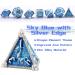 AUSTOR 7-Die Metal DND Dice Set - Sky Blue/Silver Edge - RPG Polyhedral Dice for D&D, Pathfinder, MTG - Includes D20, D12, D10, D%, D8, D6, D4 - Buy Online on SooperMarket.com