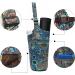 Yoga Mat Bag | Adjustable Shoulder Strap | Large Size Pocket | Zipper Pocket | Fixed Buckle | Blue Flower Pattern - Buy Online on SooperMarket.com