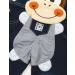 KIDSCOOL SPACE Baby Denim Overalls | 3D Cute Cartoon Knitted Jean Dungarees | 12-18 Months | Smilingmonkey Design - Buy Online on SooperMarket.com