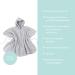 Mabyen Baby Hooded Bathrobe - 100% Organic Cotton Baby Poncho in Light Grey | Eco-Friendly One Size International Shipping - Buy Online on SooperMarket.com