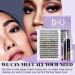 B&Q 280 PCS Cluster Lashes DIY Extension Kit with Bond & Seal Remover, Applicators - Kit-40D-D Curl 9-16mm - Buy Online on SooperMarket.com