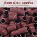 Subay 100Pcs 180 Grit Fine Sanding Bands for Nail Drill - Electric Nail Files for Acrylic Nails, Gel Manicures, and Pedicure - Silver - Buy Online on SooperMarket.com