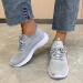 Rytejfes Women's White Sneakers - Summer Lace-Up & Slip-On Shoes for Office & Casual Wear - Available in Gray & Green - Buy Online on SooperMarket.com