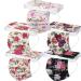 50 PCs Floral Disposable Face_Mask Adults 3Ply Spring Summer Colorful Paper Masks Beautiful Printed Facemask Women Men 50 Count (Pack of 1) Flower-8