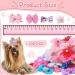 100-Piece Multicolor Dog Hair Bows with Rhinestone Pearls - Cute Girl Puppy Accessories for Pet Grooming - Buy Online on SooperMarket.com