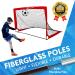 Set of 2 Portable Soccer Goals for Kids | Indoor Pop Up 4'x3' Toddler Soccer Nets with Training Equipment & Cones - Red - Buy Online on SooperMarket.com
