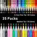 35 Premium Acrylic Paint Marker Pens Double Pack of Both Extra Fine and Medium Tip for Rock Painting Mug Ceramic Glass Wood Fabric Painting Canvas Metal Water Based Quick Dry Non Toxic No Odor