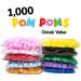 1000 Pieces 1 Inch Pom Poms for Crafts - 10 Assorted Colors - Puff Balls - Separated by Bag - Buy Online on SooperMarket.com