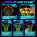 Glow in The Dark Basketball Set for Kids - LED Lights, Nightlight Net, Remote Control - 16 Colors - Outdoor Hoop Accessories - Buy Online on SooperMarket.com