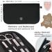Premium 8-Piece Manicure Set 'Roma' | Three Swords Nail Care in Real Leather Case - Black | Complete Nail Kit with Scissors Clippers Tweezers & Glass File for Perfect Nails - Buy Online on SooperMarket.com