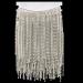 AMZTKDIY Rhinestone Fringe Trim - Sewing Beaded Ribbon Tassel Chain for Clothing & Craft - 1.5 Yards (Silver) - Buy Online on SooperMarket.com