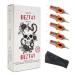 BEZTAT Ultra Premium Professional Cartridge Needles w/Grip & Machine Covers Sleeves #10 Bugpin Round Liner 20 Pack (1003RL)