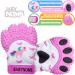 BabyNoms Teething Mitten - Original Safe Silicone Teething Paw for Self-Soothing Relief | Pink Teether - Buy Online on SooperMarket.com