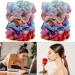 24-Piece Metallic Scrunchies - Shiny Mermaid Hair Ties for Women & Girls | Colorful Elastic Ponytail Holders - Neon Hair Accessories - Buy Online on SooperMarket.com