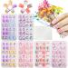 Kalolary 144 PCs Children's fingernails unicorn pattern children artificial nails press on nails short full cover false nail set artificial nail tips gift with 1 piece of nail glue sticker