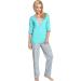 Be Mammy Womens Nursing Pyjama Set 1N2TT2 S Turquoise-2